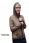 Preview: Alpaka Strickjacke mit Kaputze "Akzent", unisex