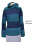 Preview: Womens Alpaca Turtle-Neck "Rainbow" - blue tones