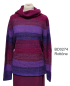 Preview: Womens Alpaca Turtle-Neck "Rainbow" - red tones