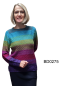 Preview: Womens Alpaca Round-Neck Sweater "Rainbow"