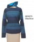 Preview: Womens Alpaca Round-Neck Sweater "Rainbow" - blue