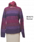 Preview: Womens Alpaca Round-Neck Sweater "Rainbow" - red
