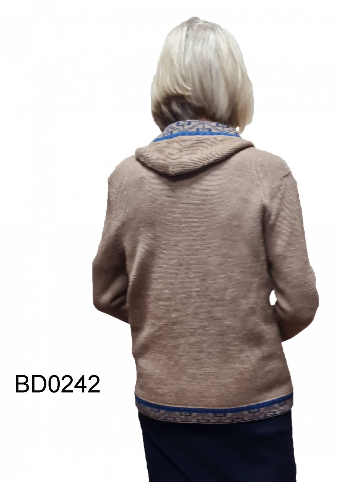 Preview: Alpaka Strickjacke mit Kaputze 