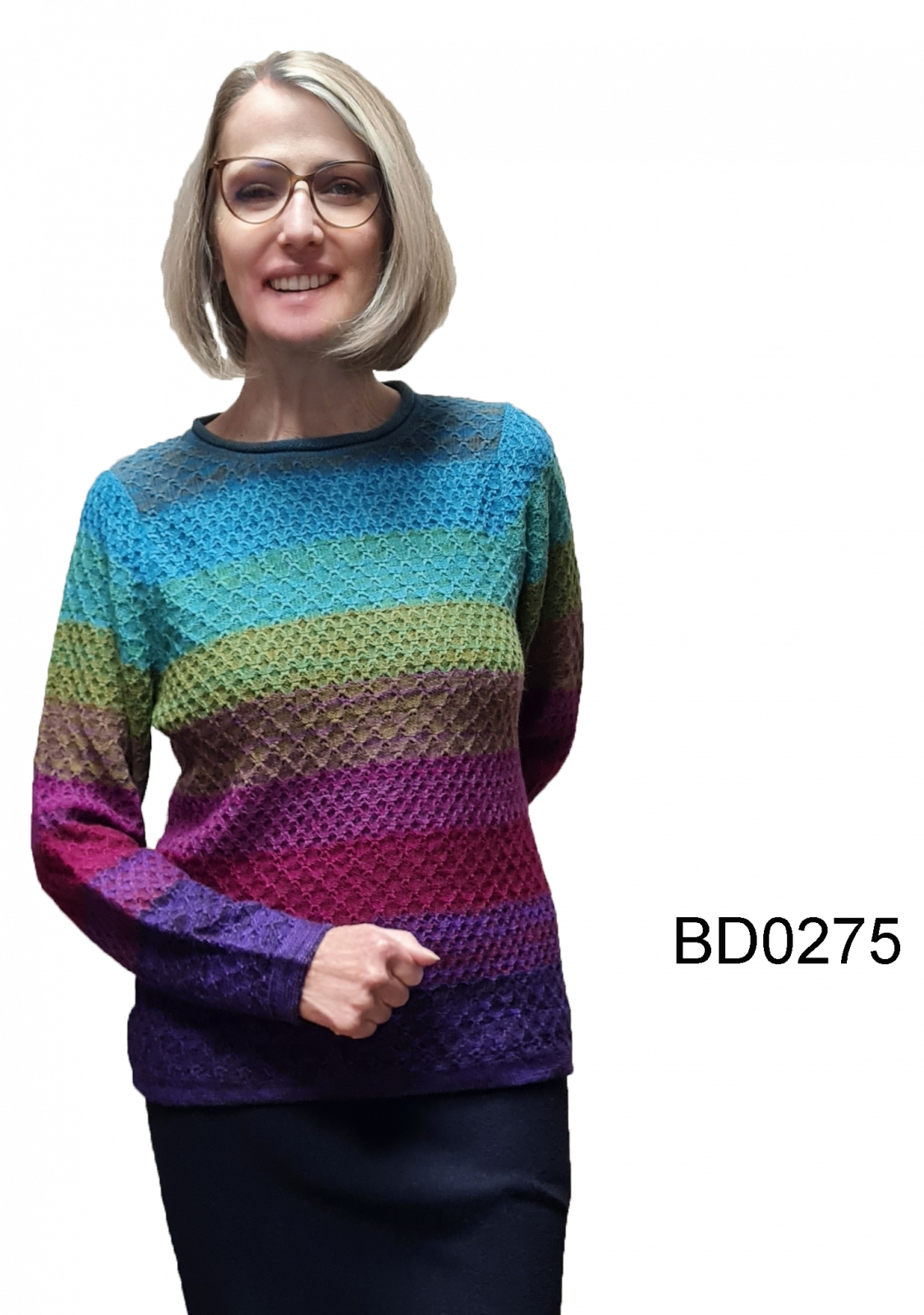 Damen Alpaka Rundausschnitt Pullover 