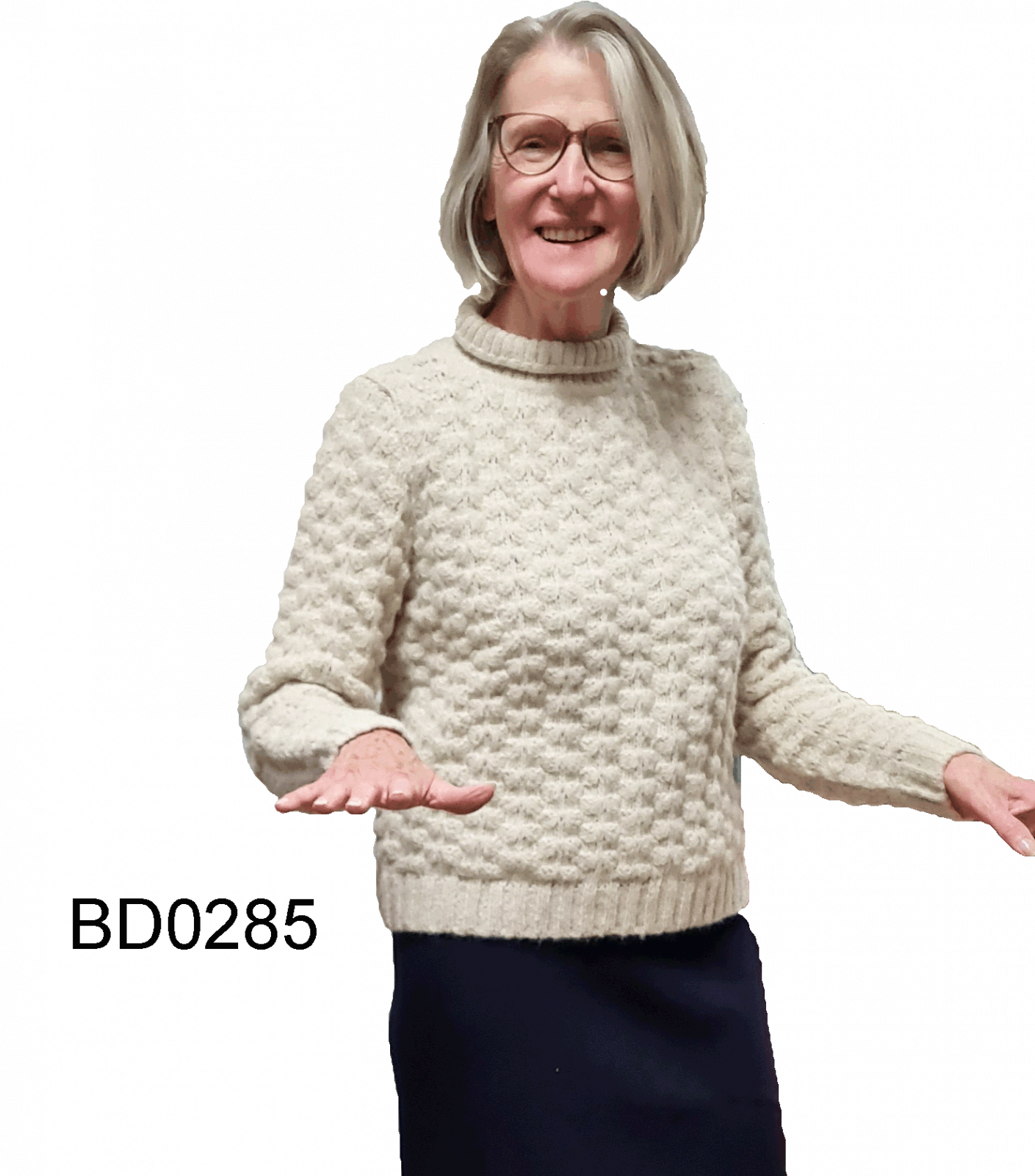 Preview: Damen Alpakapullover mit Stehkragen 