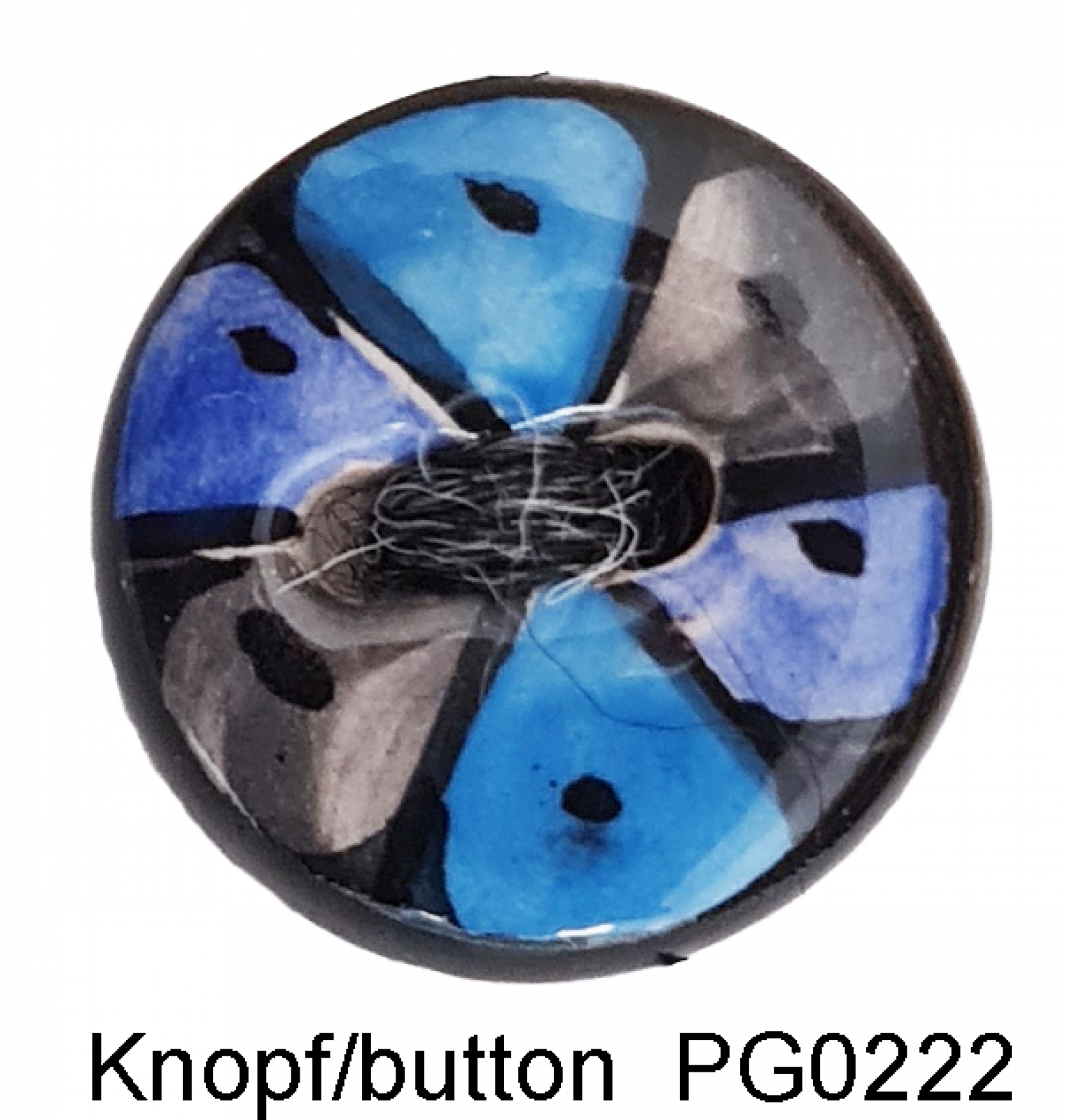 Preview: hand painted ceramic button