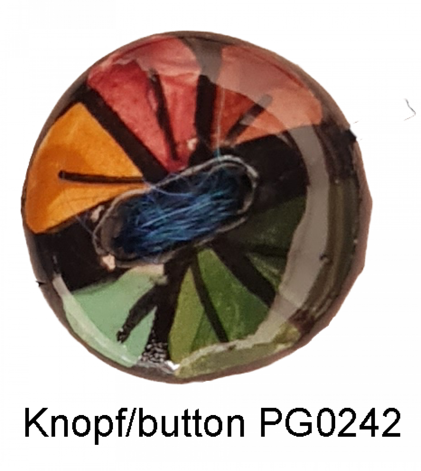 hand painted ceramic button