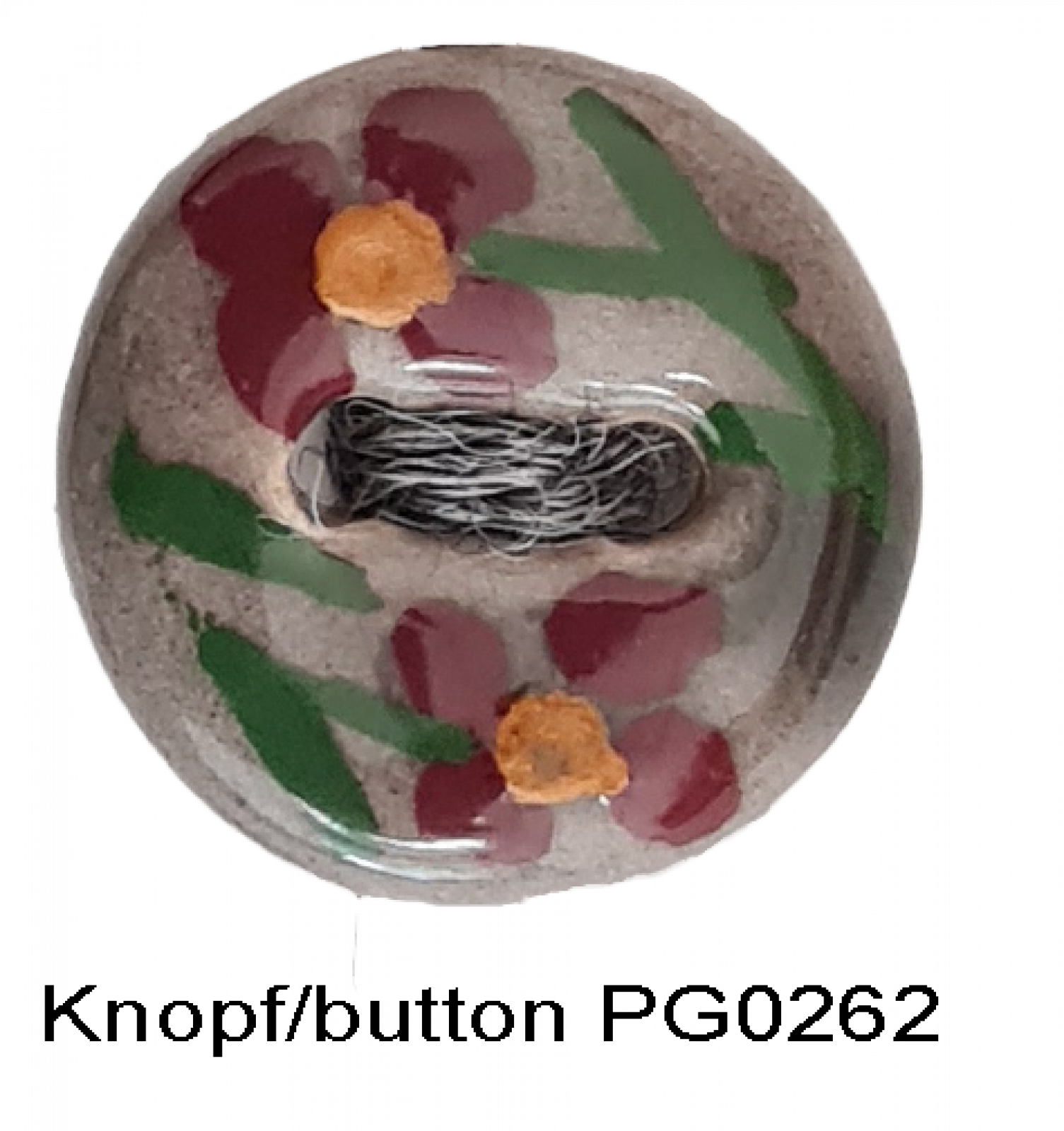 handbemaltes Keramik-Knopf