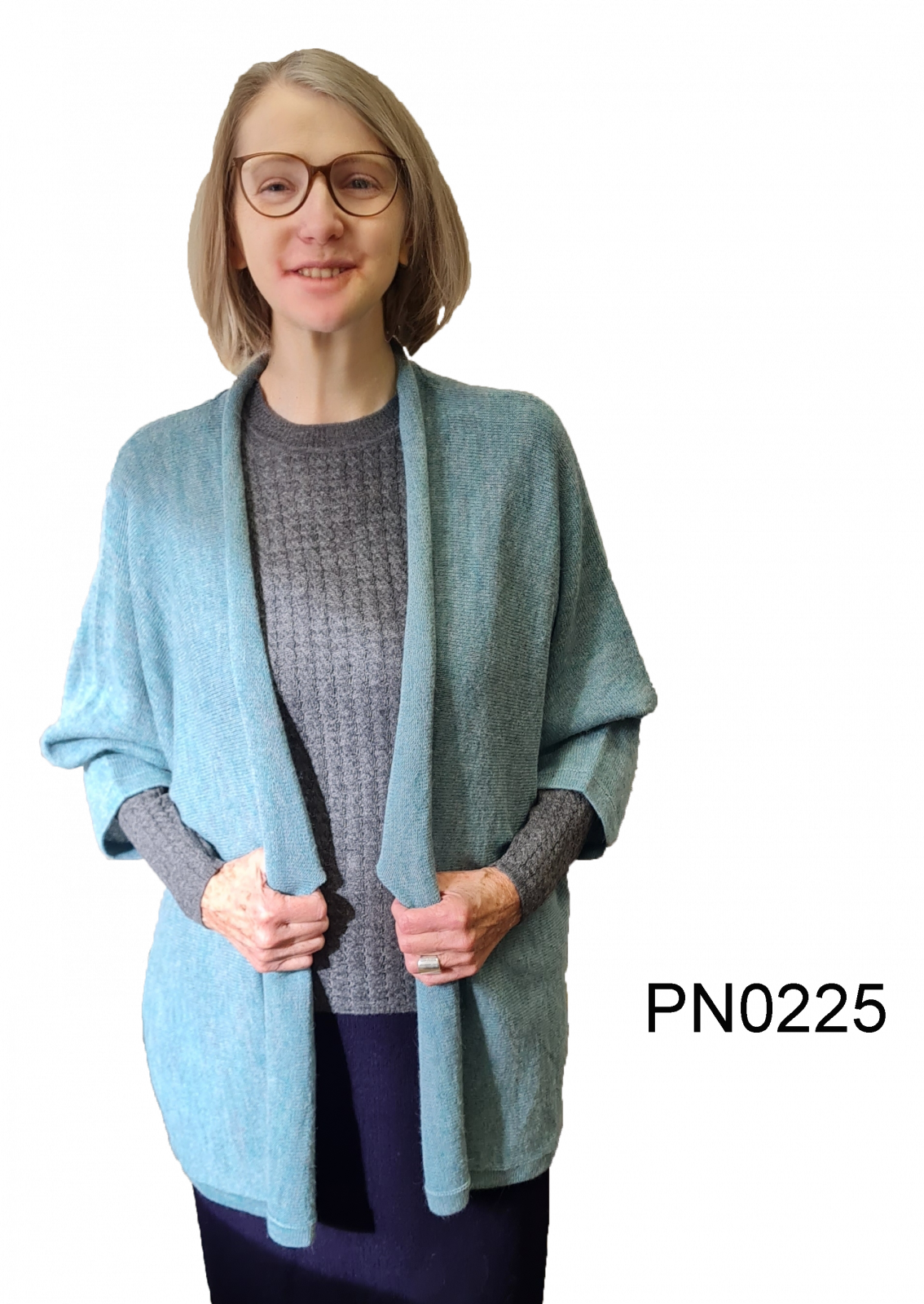 Damen Alpaka Fledermaus Strickjacke