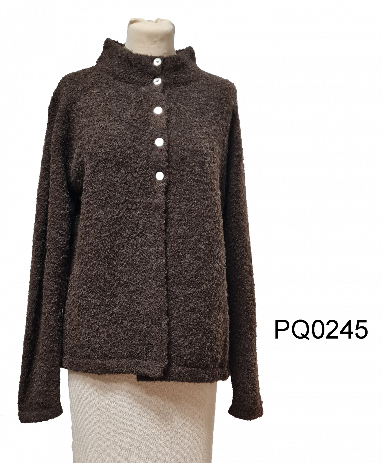 Preview: Fluffy Alpaca Bouclé Knit Jacket 