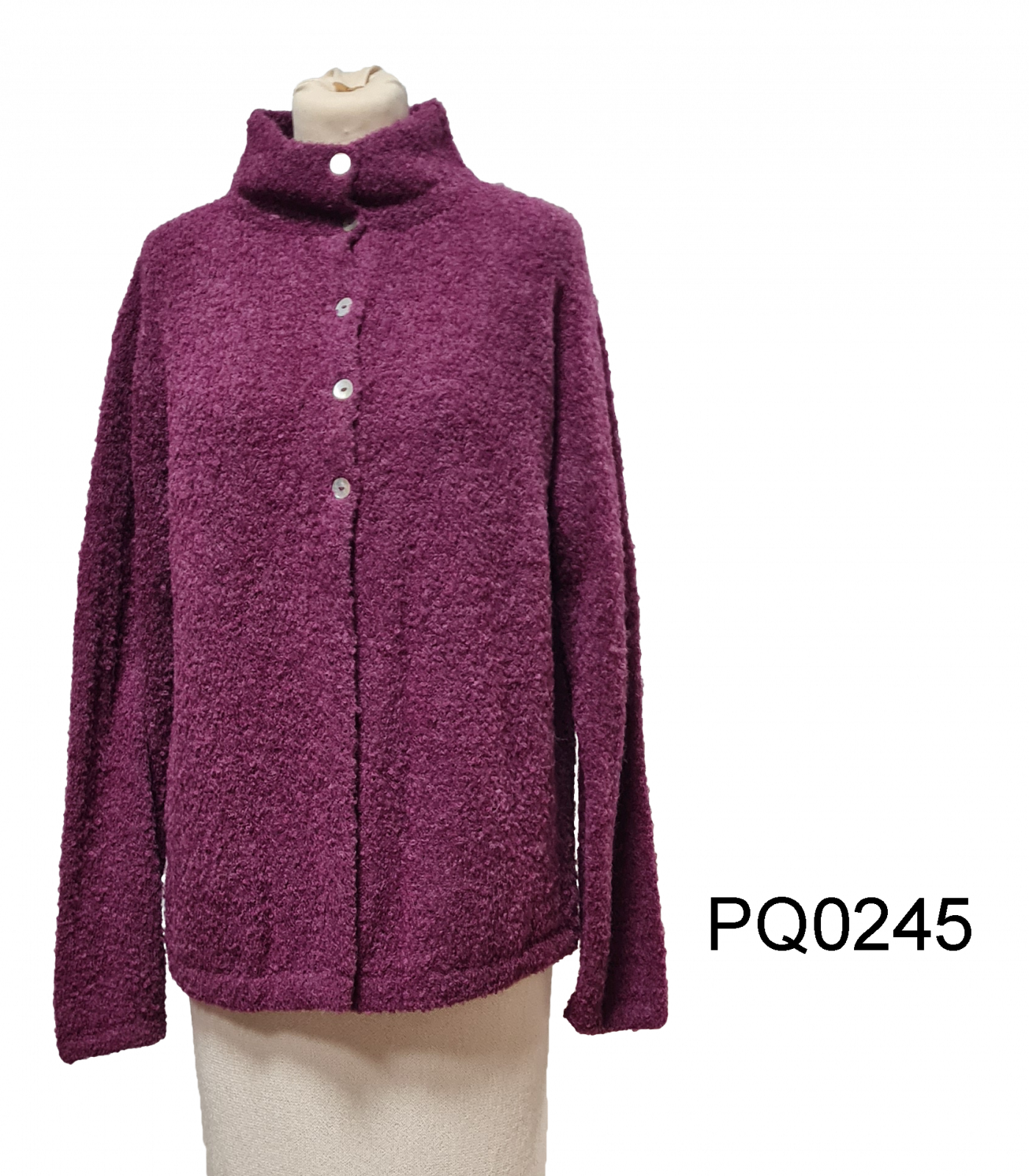 Preview: Fluffy Alpaca Bouclé Knit Jacket 