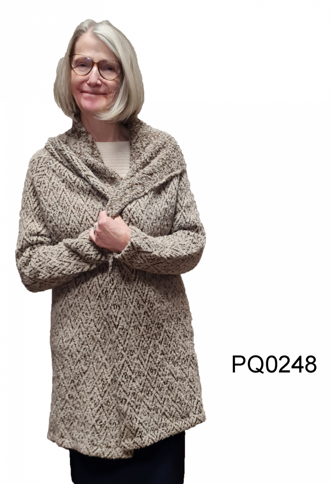 Fluffy Alpaca Bouclé Knit Coat "Zoe"