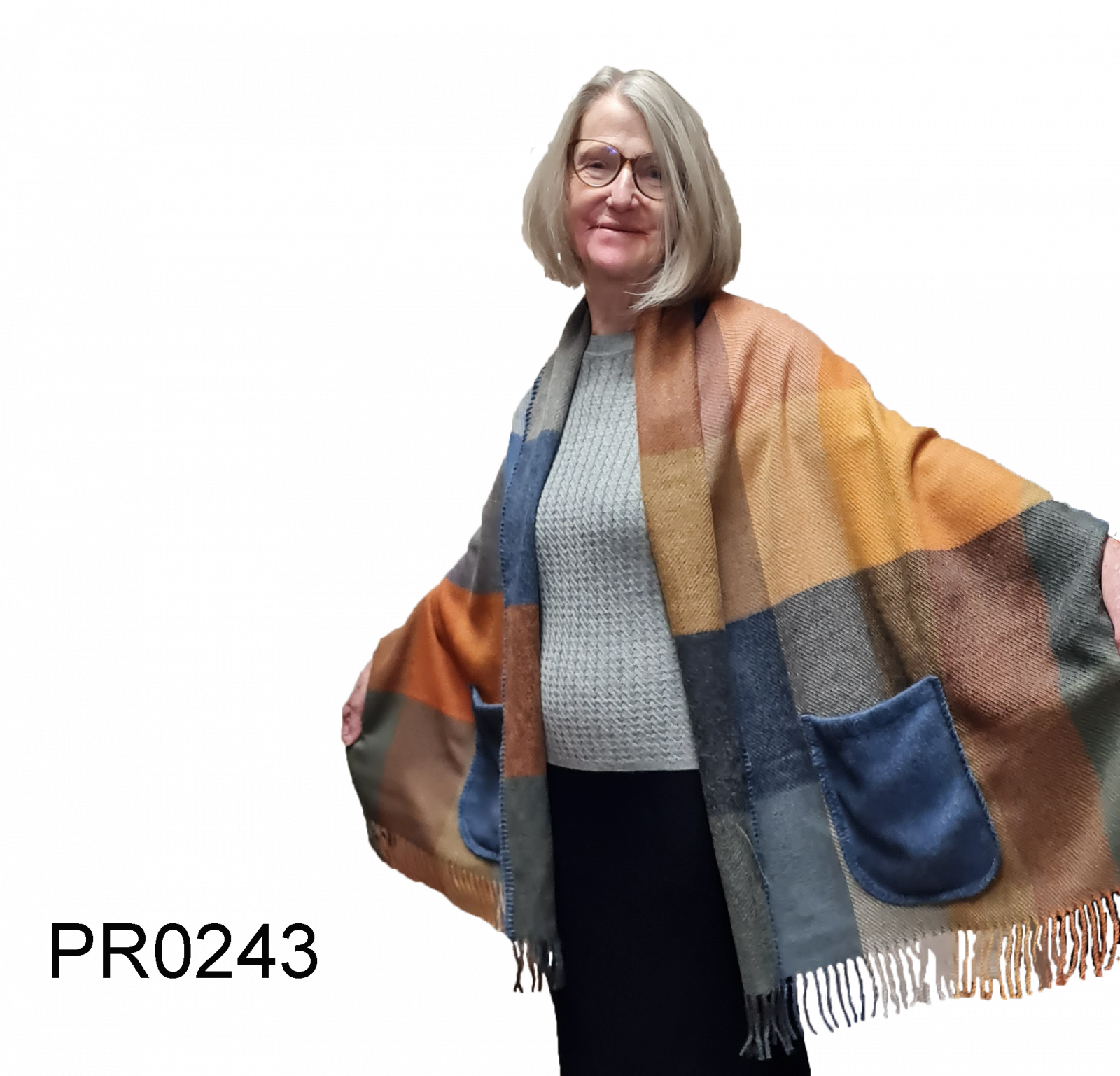 Preview: Babyalpaka Stola mit Plaidmuster 