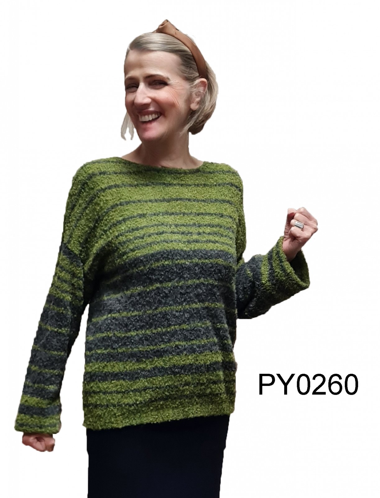 Damen Alpaka Bouclé Pullover 
