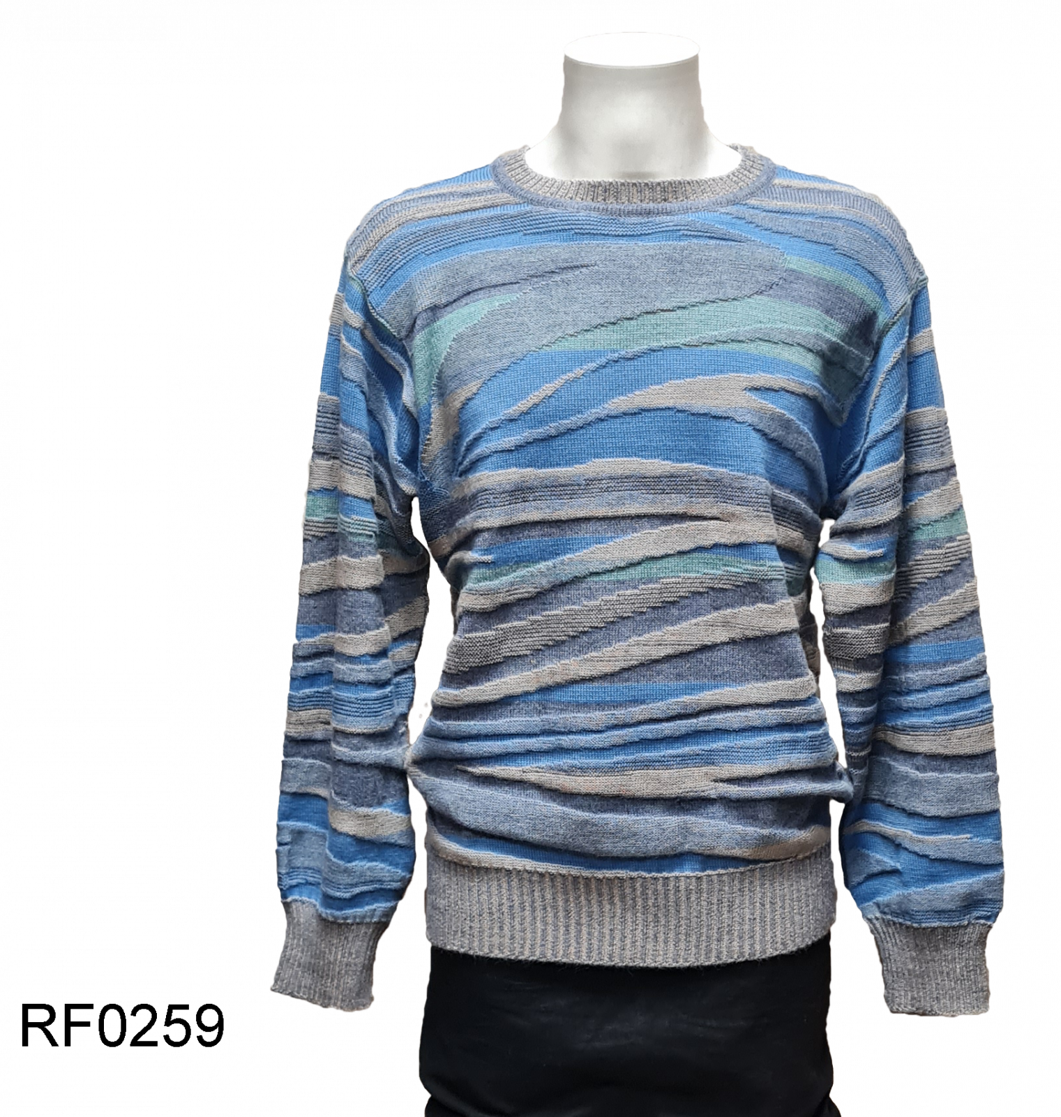 Alpaka Rundhal Pullover "Strand und Meer" für Herren