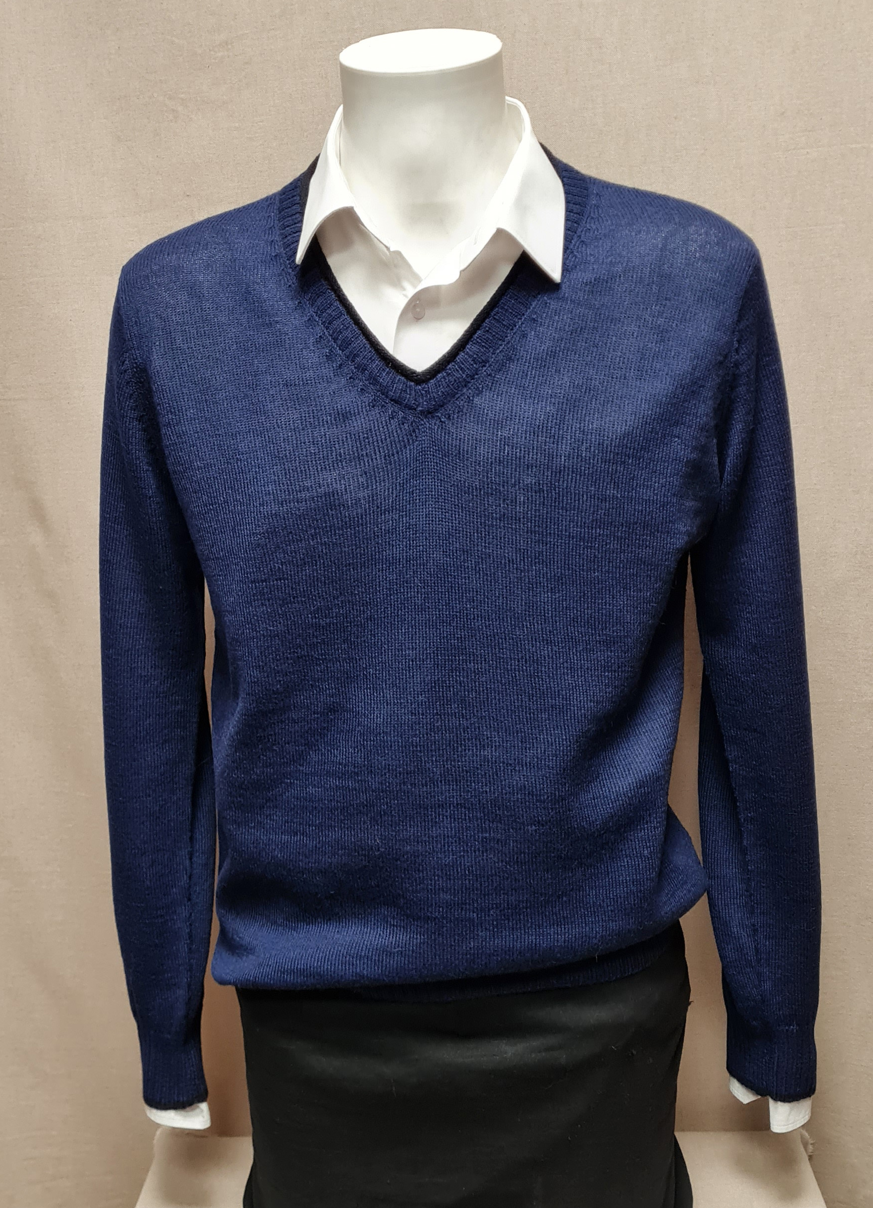 navy blue with black