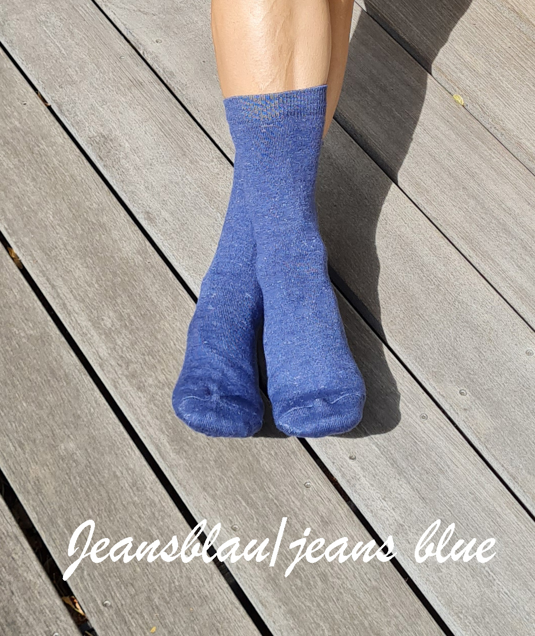 unifarbig Jeansblau