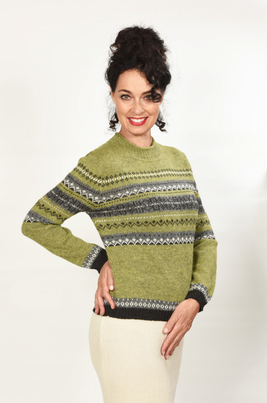 Alpaca Sweater in Norwegian Look