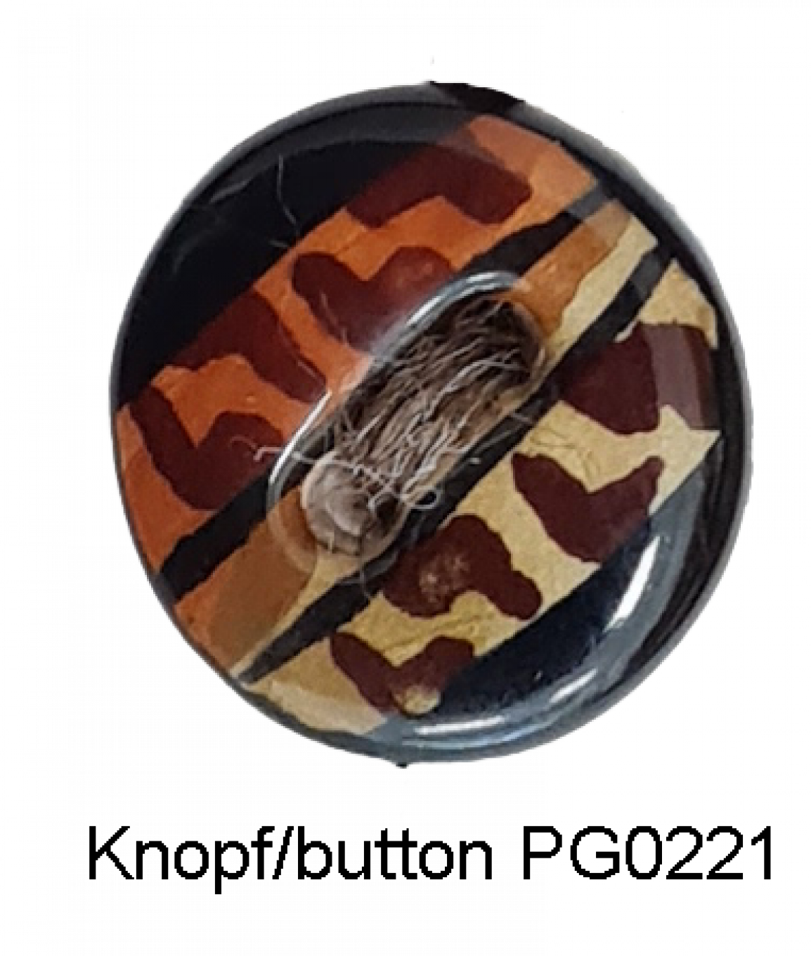 hand painted ceramic button