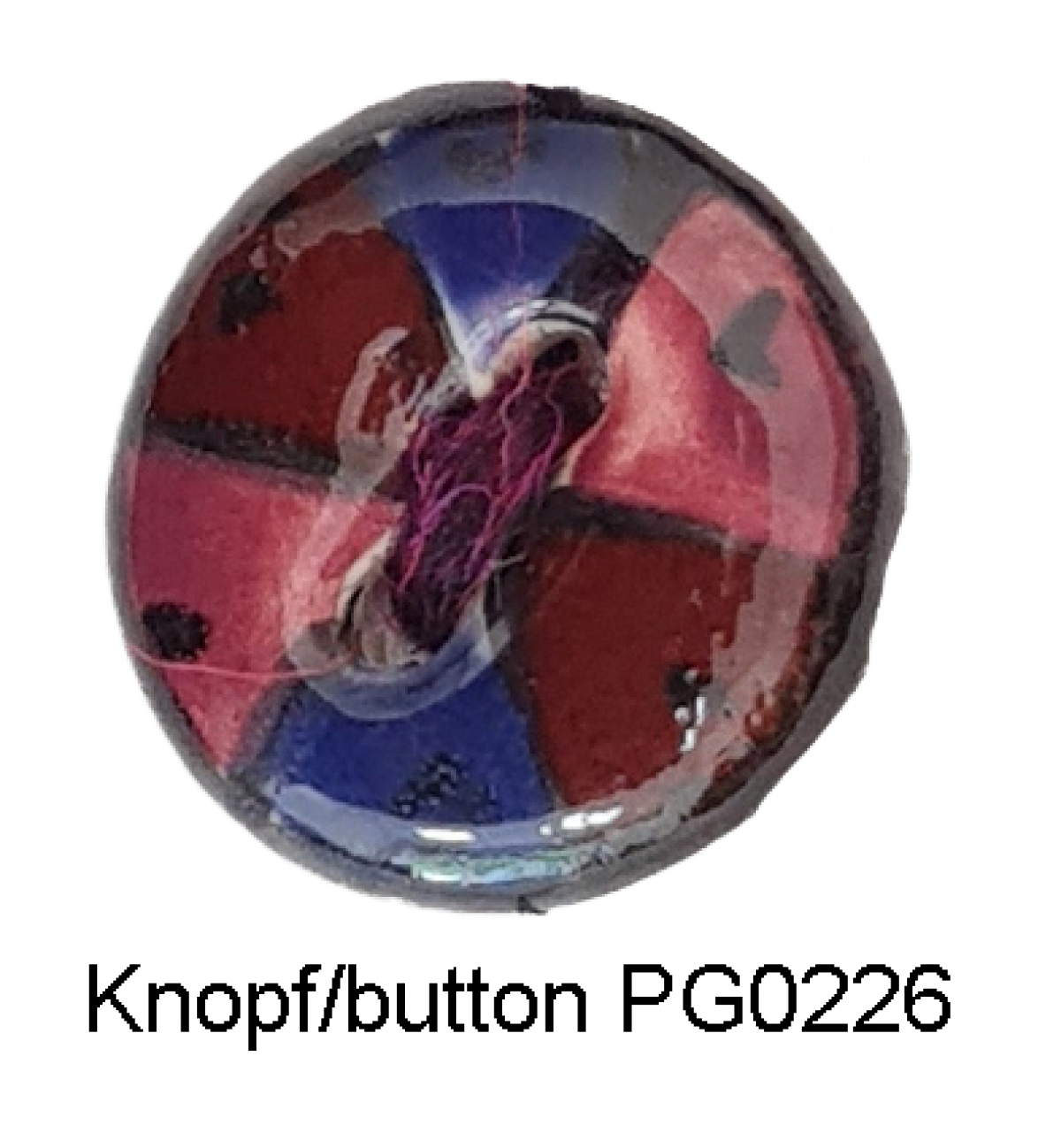 hand painted ceramic button