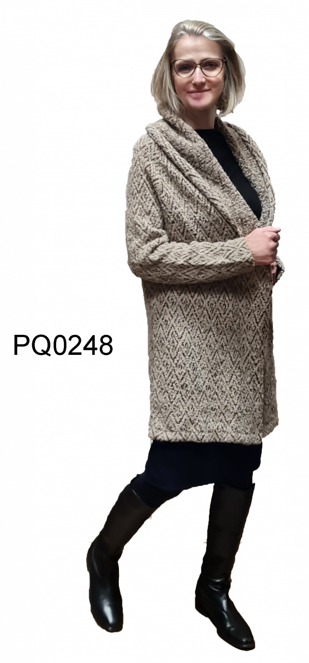 Fluffy Alpaca Bouclé Knit Coat "Zoe"