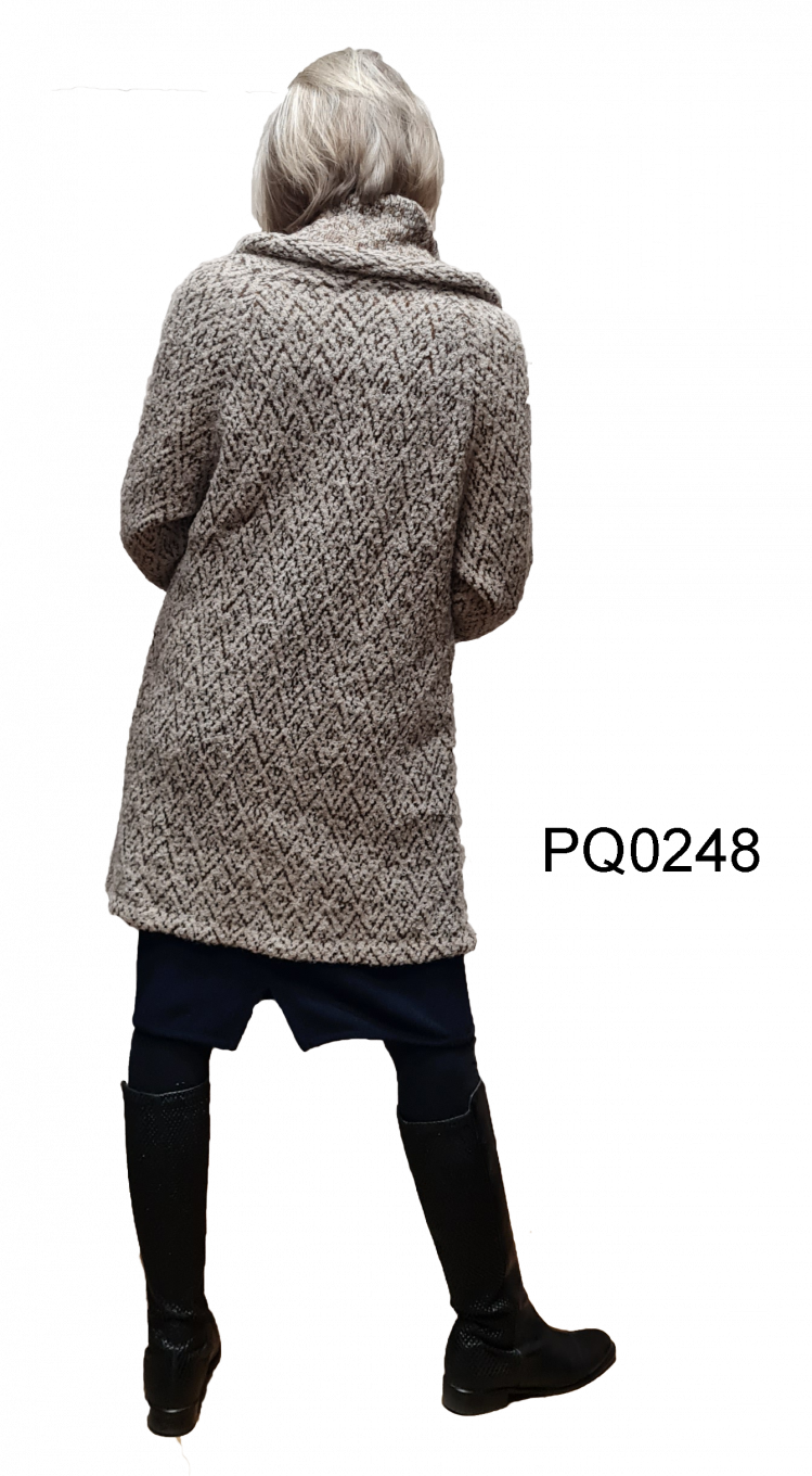 Fluffy Alpaca Bouclé Knit Coat "Zoe"