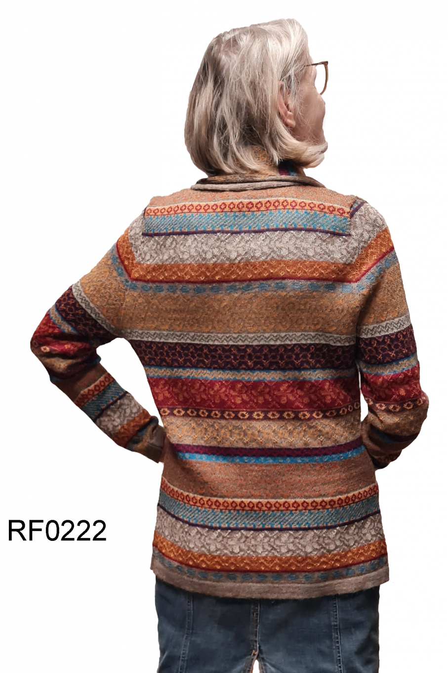 Lange, Offene Alpaka Damenjacke "Herbst Fiesta"